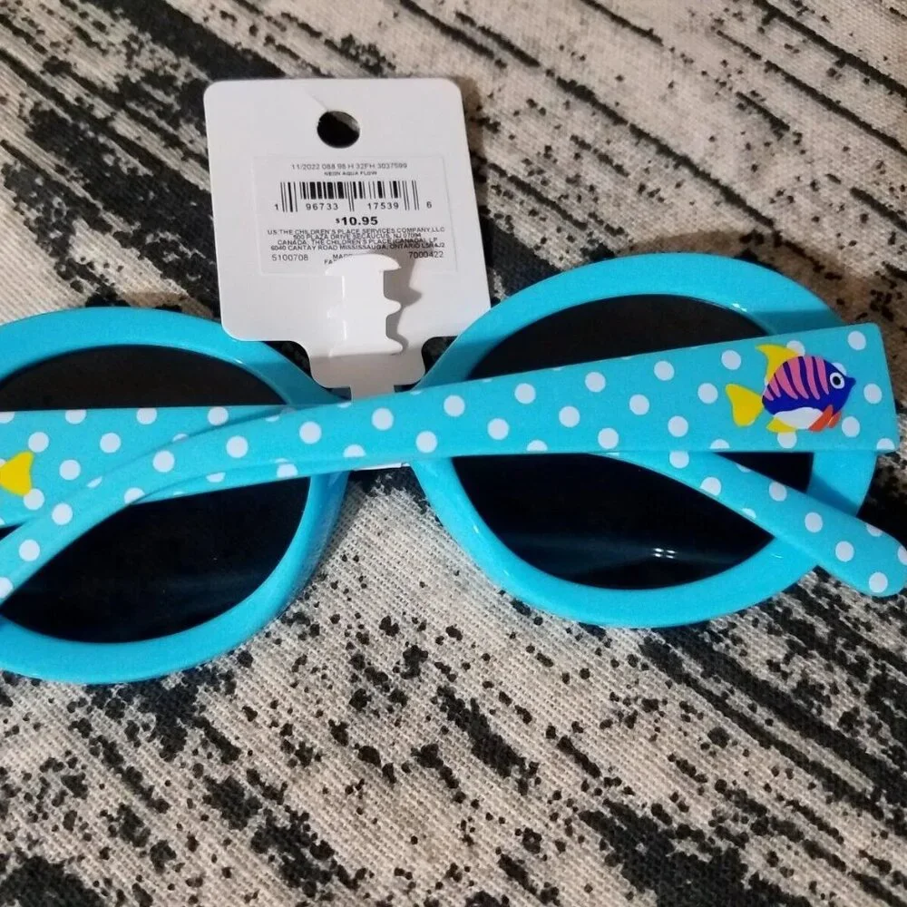 Gymboree Girls Polka Dot Fish Sunglasses Splish-Splash SIZE 6+ NWT